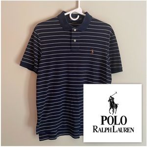 Polo Ralph Lauren navy blue/grey polo collared shirt Mens size M